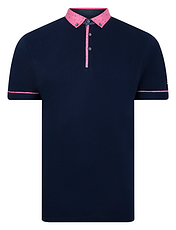 Lizard King Polo With Chambray Trim Black