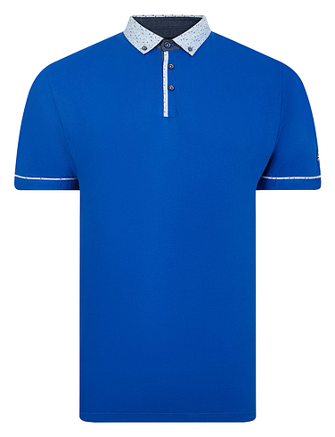 Lizard King Polo With Chambray Trim