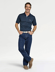 Regatta Kildra Stripe Polo Moonlt Denim