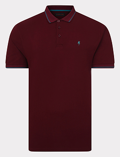 Lizard King Signature Plain Pique Logo Polo Burgundy