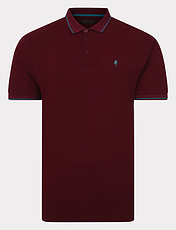 Lizard King Signature Plain Pique Logo Polo Burgundy