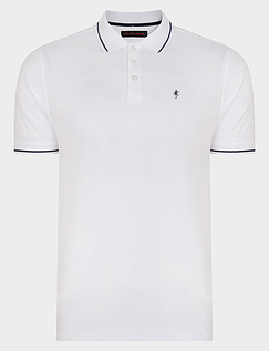 Lizard King Signature Plain Pique Logo Polo - White