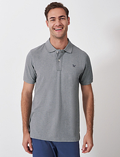 Crew Clothing Classic Pique Polo Grey