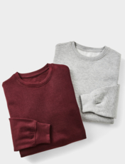 Pegasus 2 Pack Crew Neck Sweatshirt Burgundy