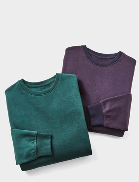 Pegasus 2 Pack Crew Neck Sweatshirt Burgundy