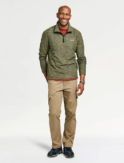 Regatta Thompson Marl Quarter Zip Fleece Green