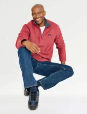 Weird Fish Quarter Zip Grid Fleece Top Blue