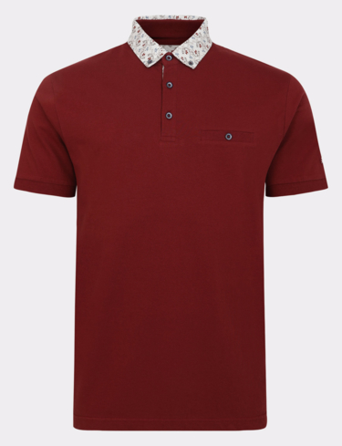 Lizard King Printed Collar Polo Shirt