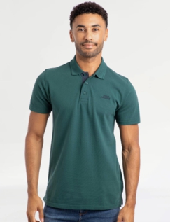 Weird Fish Miles Polo Shirt Forest Green