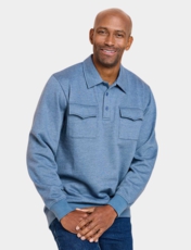 Pegasus Sweatshirt With Chest Pockets Denim