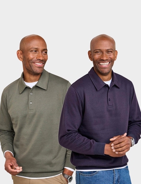Pegasus 2 Pack Polo Sweatshirt Charcoal