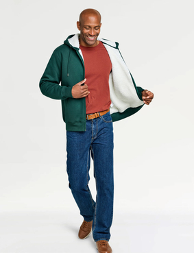 Pegasus Sherpa Lined Hoodie Forest Green