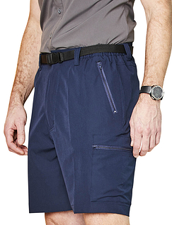 Mens Water Resistant Stretch Walking Shorts With Belt