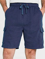 Pegasus Pull On Cotton Cargo Regular Short Navy