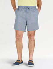 Pegasus Linen Look Pull On Cotton Short Denim