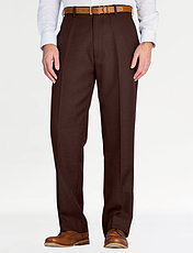 Pegasus Twill Trouser With Hidden Stretch Waist Navy