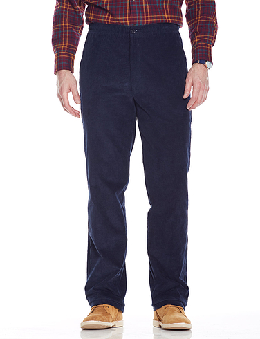 Fleece Lined Pull On Cord Trousers