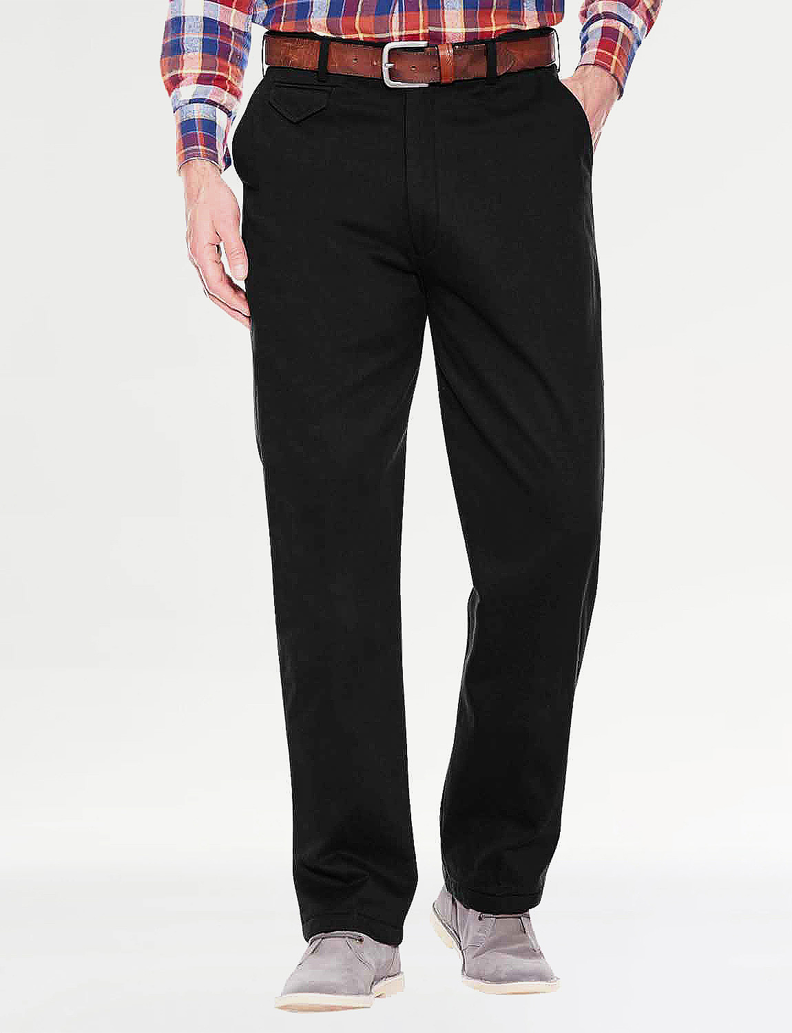 Pegasus Fleece Lined Chino Trouser Black