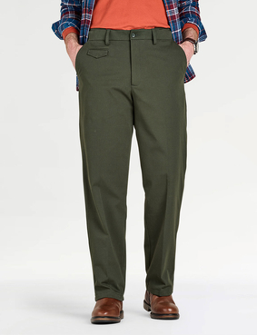 Pegasus Fleece Lined Chino Trouser Charcoal
