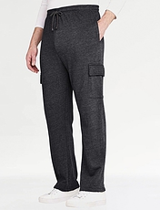 Pegasus Easy Pull On Leisure Trouser With Cargo Pockets Black