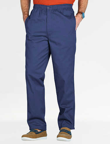 Navy Comfortable Elasticated Trouser –