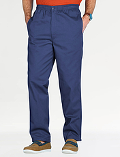 Pegasus Easy Pull On Cotton Trouser Navy