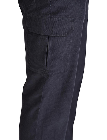 Pegasus Cord Cargo Trouser With Side Stretch