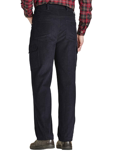 Pegasus Cord Cargo Trouser With Side Stretch