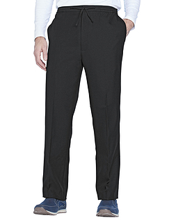 The Fitting Room Fully Elasticated Woven Trouser Black