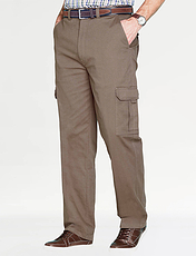 Pegasus Cargo Trouser With Hidden Stretch Waistband Bark