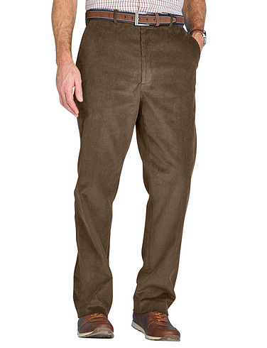Buy Men Khaki Low Rise Bronson Slim Fit Corduroy Casual Trousers at  Amazonin