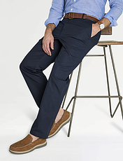 Stain and Water Resistant Cotton Trouser Navy