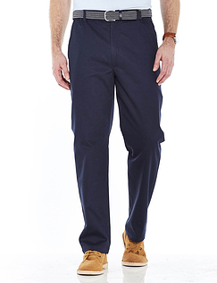 Stain and Water Resistant Cotton Trouser Navy