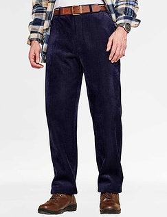 Pegasus Sherpa Lined Cord Trousers - NAVY