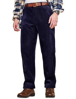 Pegasus Sherpa Lined Cord Trousers - Navy