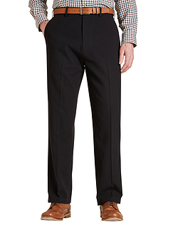 Pegasus Stretch Wool Touch Trouser With Hidden Stretch - Black