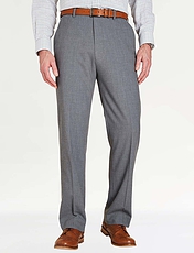 Pegasus Stretch Wool Touch Trouser With Hidden Stretch Grey