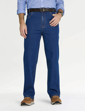 Pegasus Hidden Stretch Waist Jean With FREE Belt BLUE