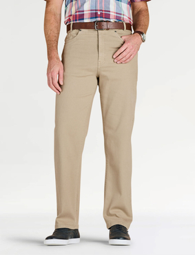 Pegasus Twill Jean With Hidden Stretch and Free Belt Dark Stone