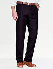 High Rise Twill Trouser with Stretch Waist Grey