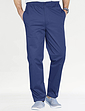 High Waist Easy Pull On Cotton Trouser Navy