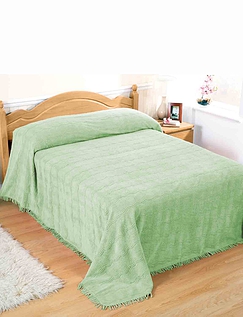 Classic Luxury Candlewick Bedspread Antique Green
