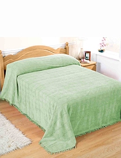 Classic Luxury Candlewick Bedspread Antique Green