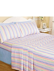 Candy Stripe Flannelette Sheet Sets Multi