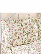 Vantona Cottage Garden Flannelette Pillowcases Multi