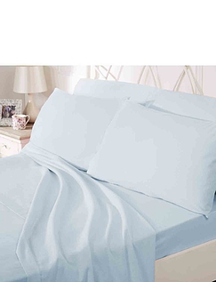 Supersoft Flannelette Sheet and Pillowcase Set Blue