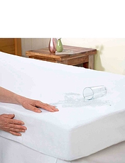 Luxury Waterproof Flannelette Mattress Protector with 12 Inch Skirt White