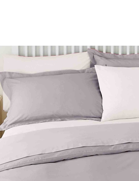 Belledorm Superfine 200 Count Percale Poly Cotton Housewife Pillowcases Blue