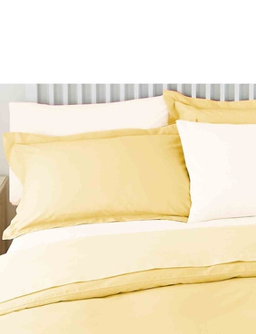 Belledorm Superfine 200 Count Percale Poly Cotton Housewife Pillowcases Blue