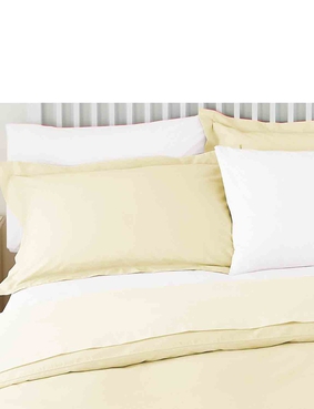 Belledorm Superfine 200 Count Percale Poly Cotton Oxford Pillowcases White